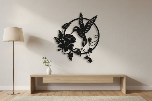 Hummingbird floral art